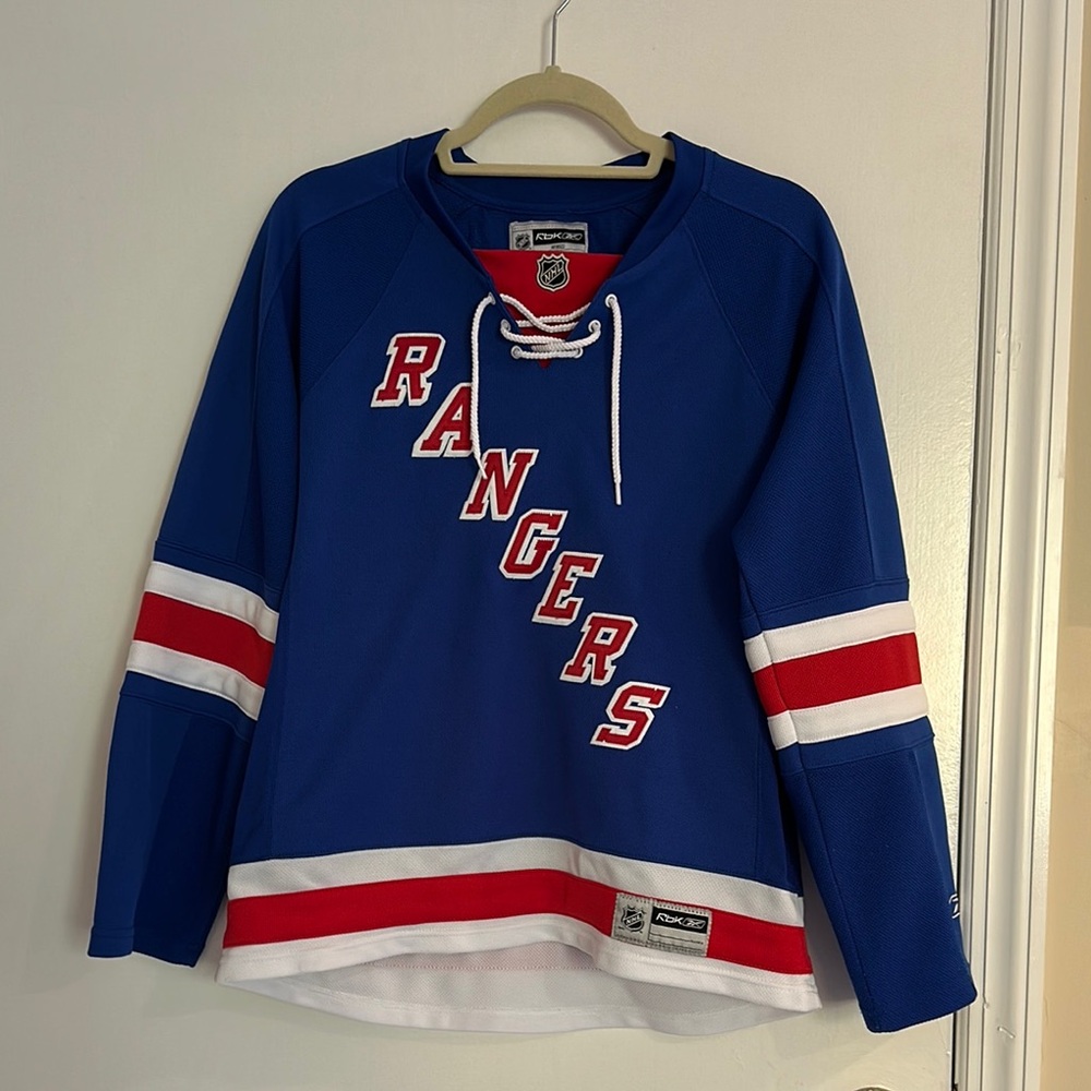 Reebok Blue and Red Rangers Jersey